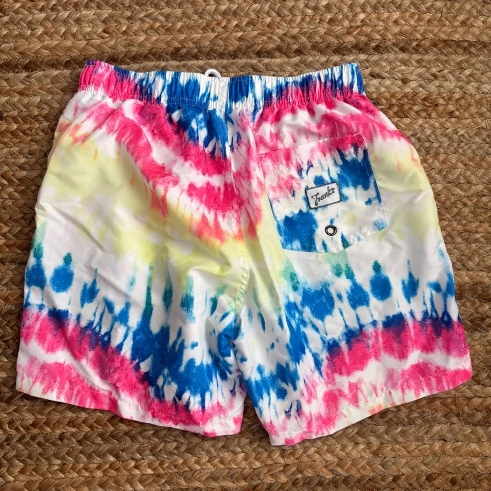 Franks Australia Men’s Medium Tie Dye Elastic Waist Swim Trunks